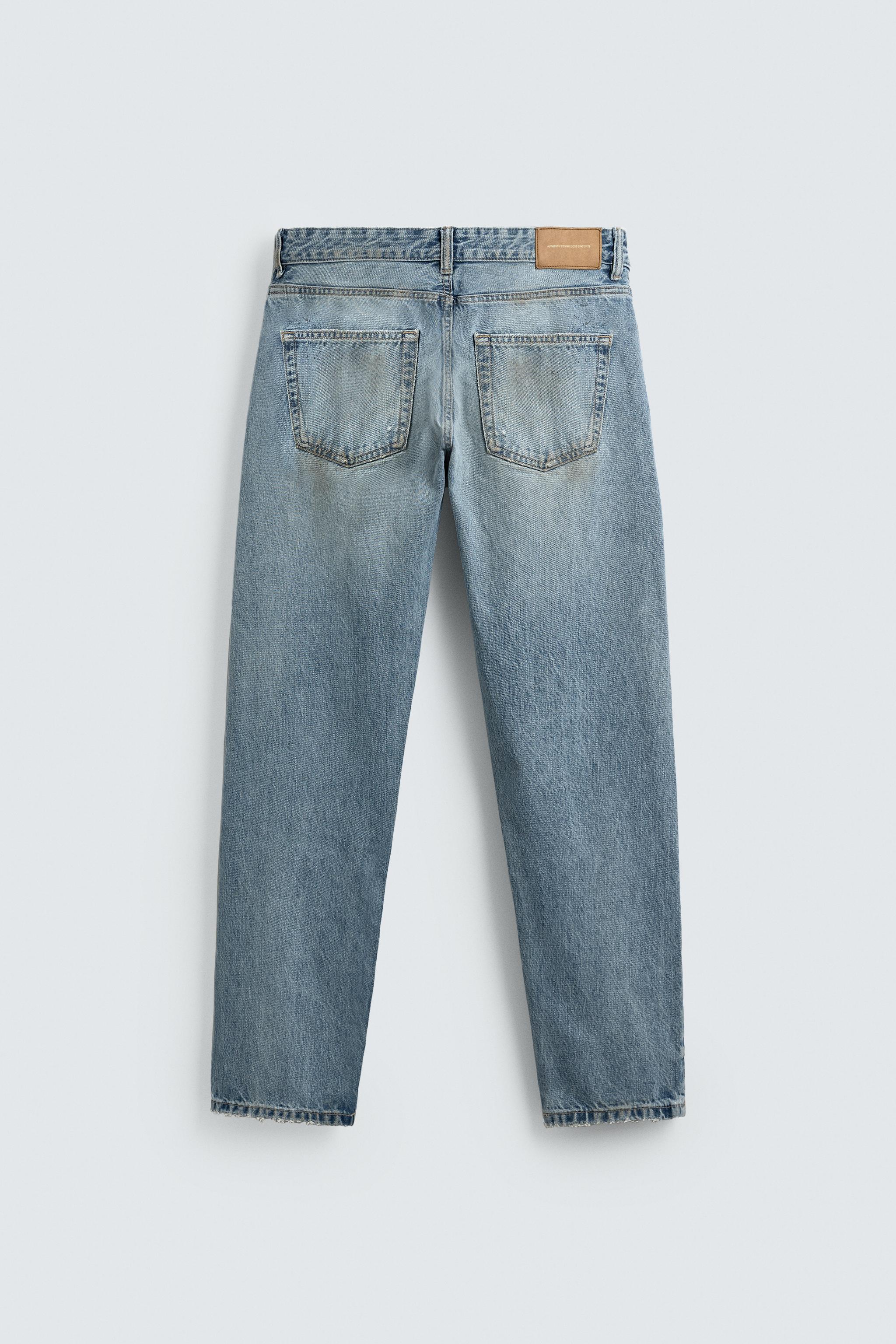 REGULAR FIT VINTAGE RIPPED JEANS
